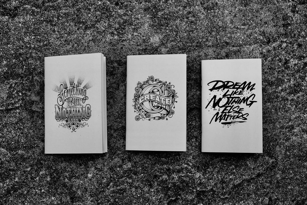 Coffee Cup Notebooks featuring Rob Draper - Front Covers of three notebooks