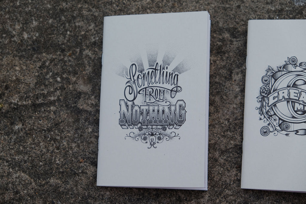 Coffee Cup Notebooks featuring Rob Draper - Front Covers of Something from Nothing