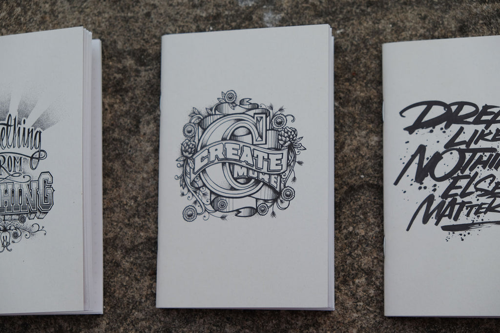 Coffee Cup Notebooks featuring Rob Draper - Front Covers of Create More