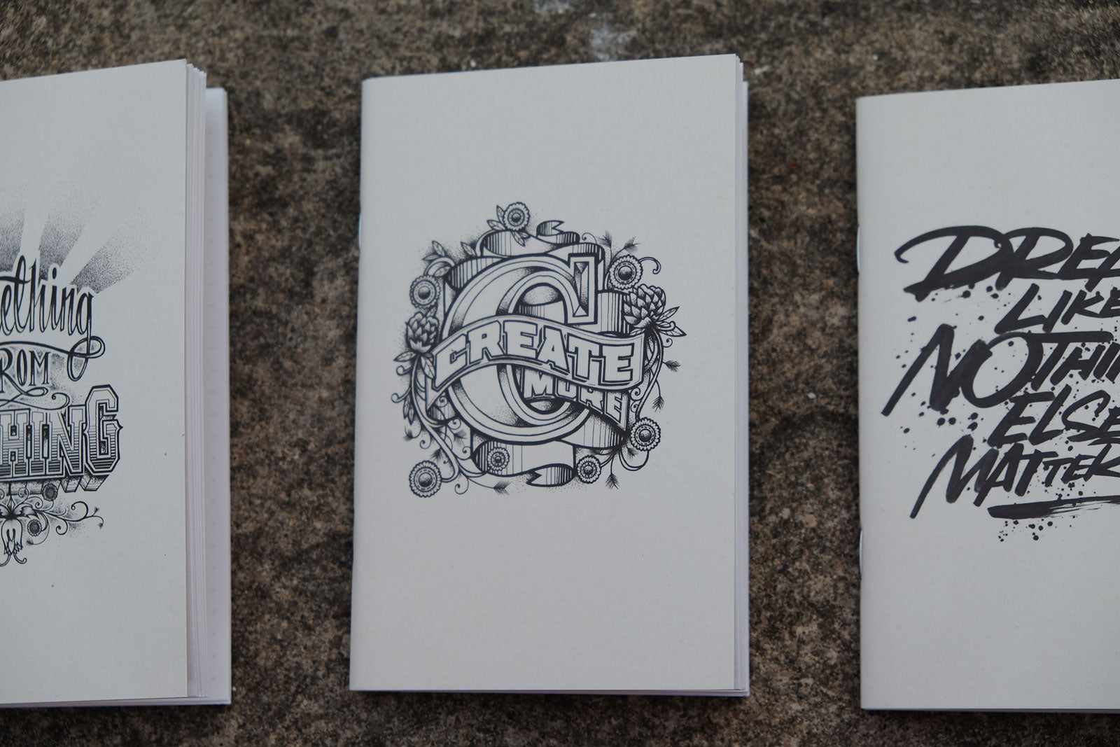 Coffee Cup Notebooks featuring Rob Draper - Front Covers of Create More