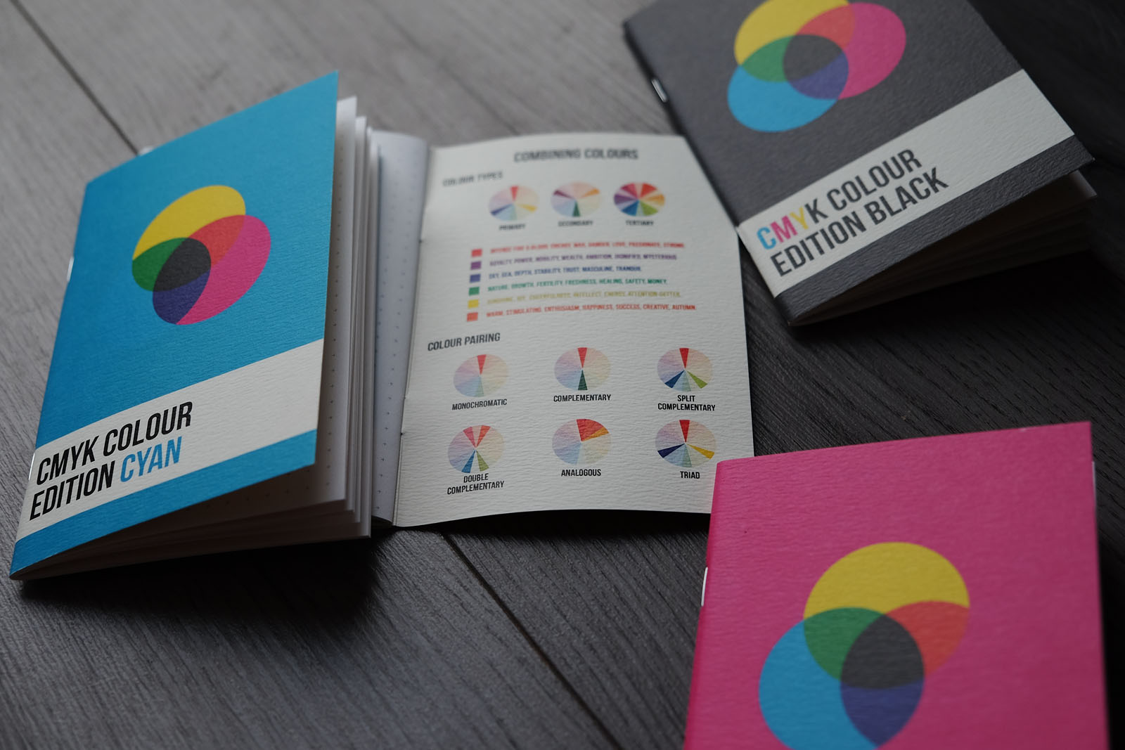 CMYK Colour Theory Notebooks x4