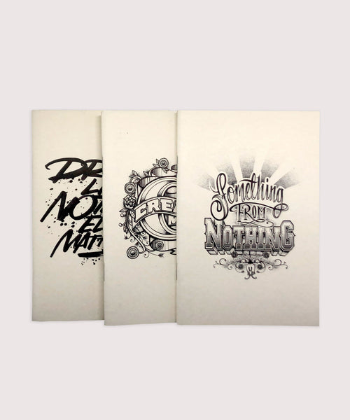 Spread of three Coffee Cup Notebooks