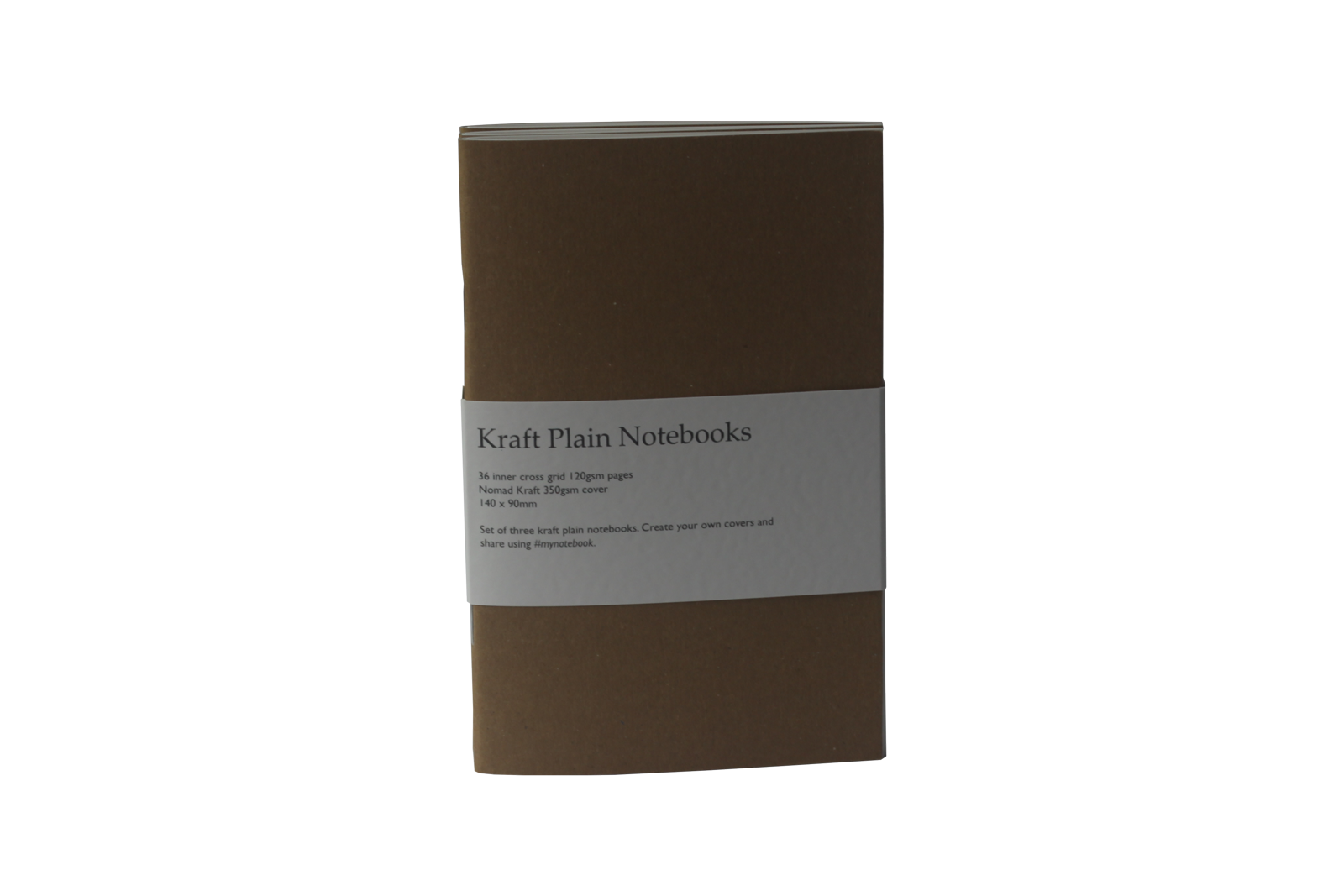 Plain Kraft Notebooks x3